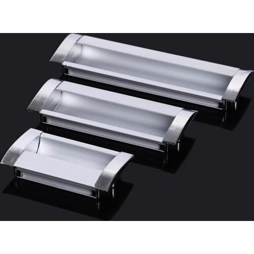 Aluminum Alloy Casting Modern Embed Knobs Kitchen Cabinet Cupboard Door Drawer Handles Wardrobe Hidden Pulls Furniture