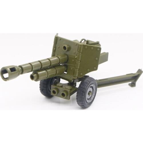 Military Gun Equipment Soldier Figure Accessories Brick Maxim Gun Howitzer Cannon Model Assemble Set Building Block Toy Kid Gift