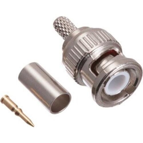 ALLISHOP BNC Male Plug Window Crimp Connector Converter For RG316 RG174 Coaxial Cable for Mobile Signal Booster Repeater Antenna