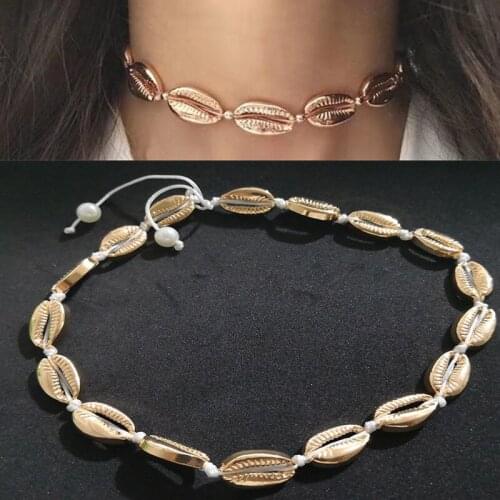 HebeDeer Necklace Chain Women Necklaces Jewelry Lovers Choker Conch Silver Color Trendy Simple Trendy Girl Stainless Steel