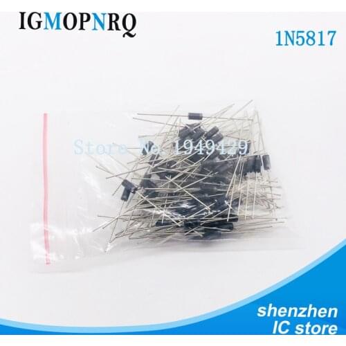 100PCS/LOT IN5817 DO-41 1A 20V SCHOTTKY DIODE 1N5817 NEW