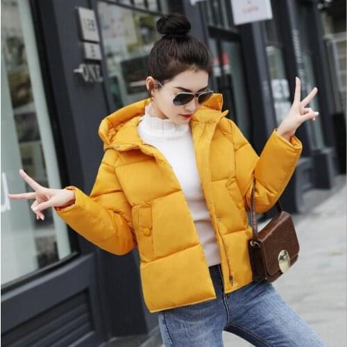 2020 Winter Coat Women Fashion Winter Jacket Women Cotton padded Parka Outwear Hooded Solid Female Jacket Coat