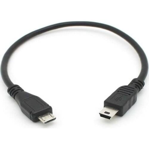 30cm Micro USB Type B male to mini USB Type B male Host OTG Adapter Converter Cable cord new Data Cable