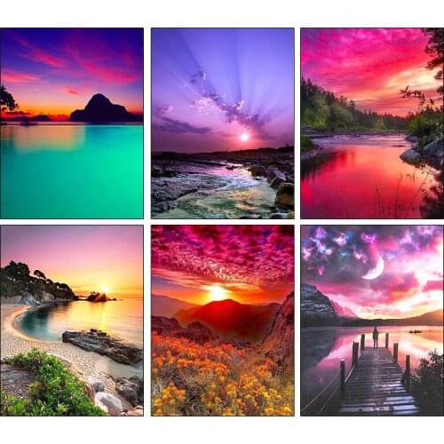 Diamond Painting Full Square Seaside Diamond Embroidery Sale Landscape Rhinestones Art Bead Picture Kits Home Decor