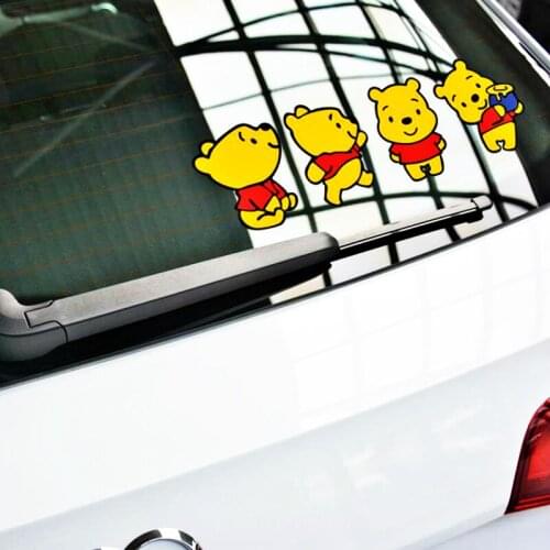 Volkrays Car Styling Cartoon Bear Sticker Decal Accessories For Motorcycle Skateboard Chevrolet Peugeot Wardrobe Fridge Toyota