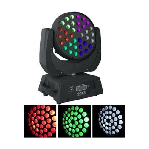 Envio Gratis 36 piezas 10W LED Cabeza Movil Zoomable 4-en-1 RGBW 26 DMX Canales Cabezas Moviles LED Wash Impuesto No Incluido