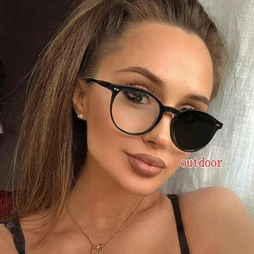 MINCL Brand Transition Sunglasses Photochromic Reading Glasses Men Women Hyperopia Diopters Round Presbyopia Glasses UV400 NX