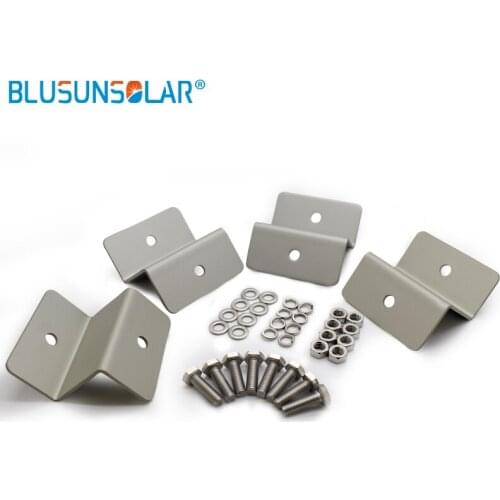 BULSUNSOLAR50 sets / lot High Quality Z-type 100% Aluminum Solar Panel Roof Mounting Bracket for Carvan Roof Installation