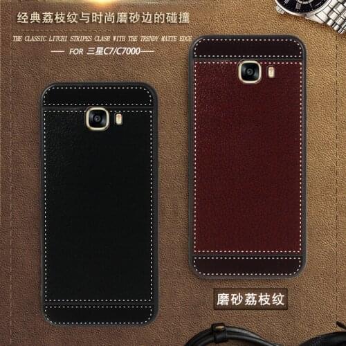 Funda for Samsung Galaxy C7 SM-C7000 Case 5.7 Inch Black Red Blue Pink Brown 5 Style Soft Silicone Fashion Mobile Phone Cover