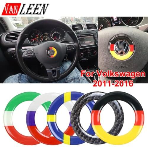 Car Styling Steering Wheel Ring Case For Volkswagen VW Golf 4 5 7 6 MK6 MK7 Polo Jetta MK5 MK4 Tiguan 9n 6r Decoration Sticker