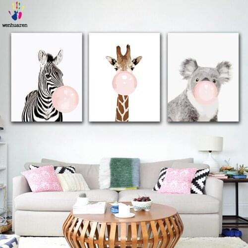 DIY colorings pictures by numbers with colors Pink bubble picture drawing painting by numbers framed Home decor three pieces