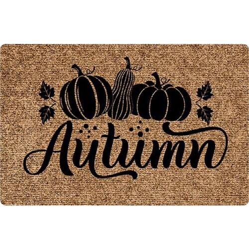 Home Autumn Dwarf Front Door Thanksgiving Door Mat Ornaments Pumpkin Carpet Floor Mat Christmas Decorations For Home Navidad