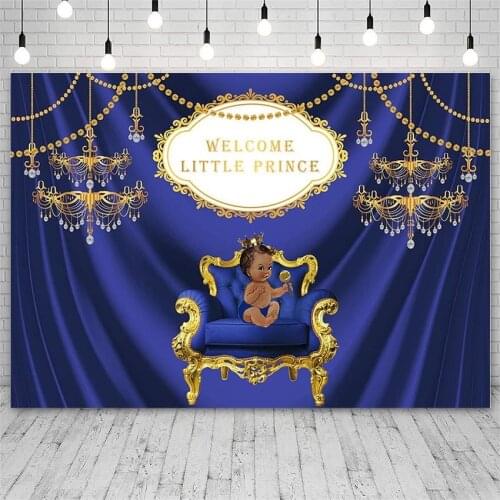 Avezano Photography Backdrops Baby Shower Little Prince Royal Celebration Boy Backgrounds Photo Studio Photozone Photocall Decor