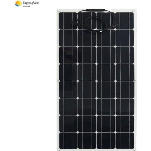 100W flexible solar panel 100w panel solar PET monocrystalline solar cells 12v solar battery charger for car/boat