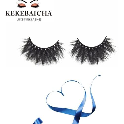 KEKEBAICHA 3D mink lashes 5d lashes pink glitter case box eyelashes mink lashes handmade high volume lash thick dramatic lashes
