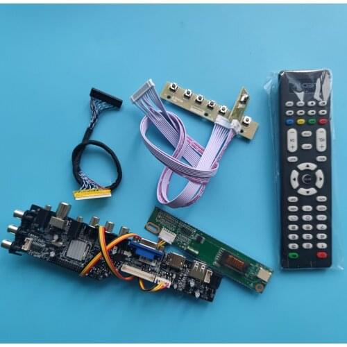 Kit For LQ154K1LBXX/LQ154M1LW02 30pin TV VGA USB AV Digital HDMI Panel remote DVB-T Controller board 1920X1200 1 CCFL LCD 15.4"