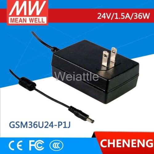MEAN WELL original GSM36U24-P1J 24V 1.5A meanwell GSM36U 24V 36W AC-DC High Reliability Medical Adaptor