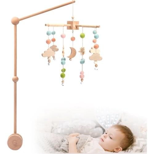 Baby Bed Bell Assembly Bracket Baby Carriage Rattle Accessories Set Children Carousel Musical Rattle Toys Infant Montessori Toy