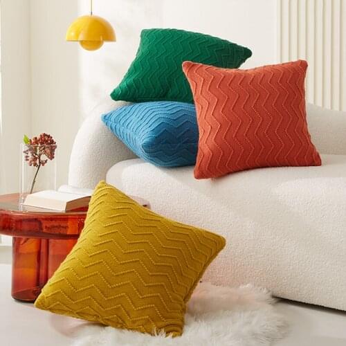 Yellow Green Orange Pink Ivory Soft Cushion Cover Nordic Style Pillowcase Big Tassel Sofa Bed Room Home Decor 45*45cm