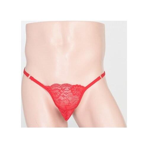 2018 new Men Floral Lace Bikini Briefs Underwear Underpants Wetlook Briefs Panties for Sexy Intimates jockstrap gay underwear