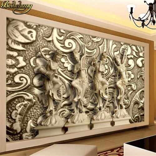 Beibehang Custom photo wallpaper mural Dunhuang Murals 3D TV background wall paper roll Tang Dynasty ancient retro TV background