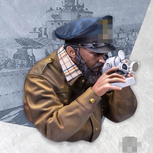 1/12 WARRANT OFFICER, Resin Model figure Bust GK, Military theme, Unassembled and unpainted kit