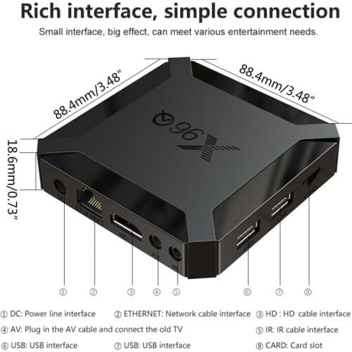 H054 X96Q Smart TV BOX And roid 10.0 Allwinner H313 Quad Core 2GB 16GB 4K H D Set-Top Box