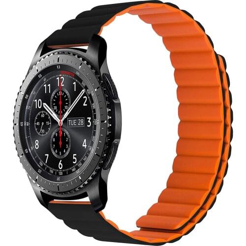 22mm Universal Silicone Magnetic Closure Sport Loop Straps Compatible for Samsung Gear S3/Galaxy Watch 46mm/Galaxy Watch 3 45mm