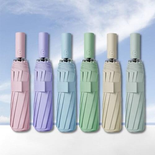 Wind Resistant Folding Automatic Umbrella Rain Women Auto Luxury Big Windproof Umbrellas Rain for Men Black Coating 10K Parasol