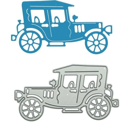 Vintage Old Car Pattern Cutting Dies Scrapbooking Metal Cutter Stencil For DIY Memory Card Clip Art Work Decorating
