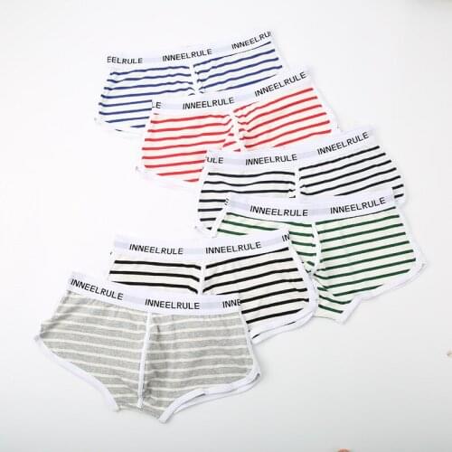 Spring mens underwear flat corner mid-waist Arlo pants open four-corner pants