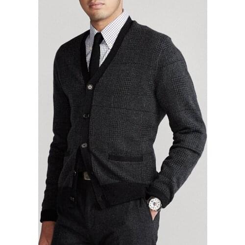High Quality Casual Brand Sweatercoat Men Knitted Blazer Mens Sweaters Cardigan 100% Cotton Sweater Men Fashion Mens Blazers
