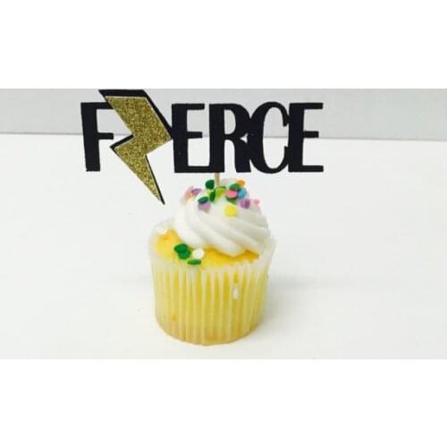 Fierce glitter Dirty 30 birthday cupcake Toppers baby bridal shower wedding party cake decorations food picks