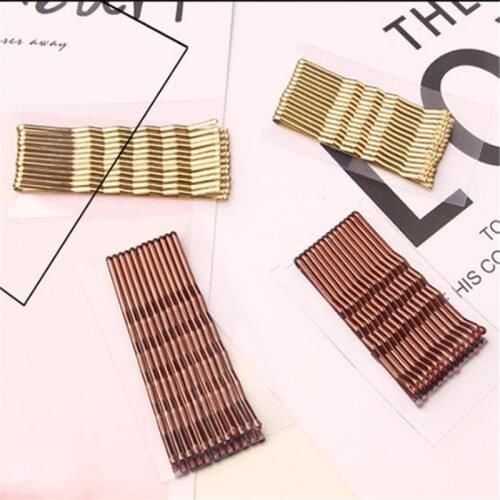 14PCS Simple Invisible Metal Waved Hairpins For Women Girls High Quality Gold Styling Hair Clips Barrette Hair Accessories