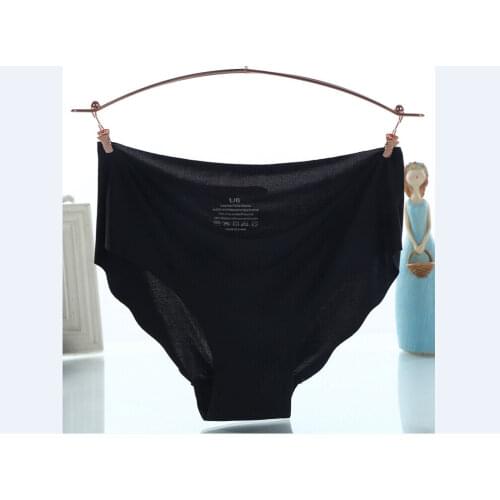 Women Ultra-thin Viscose Seamless Briefs Panties Underwear For Womens Comfort low-Rise Ruffles Sexy Lingerie Summer New Hot