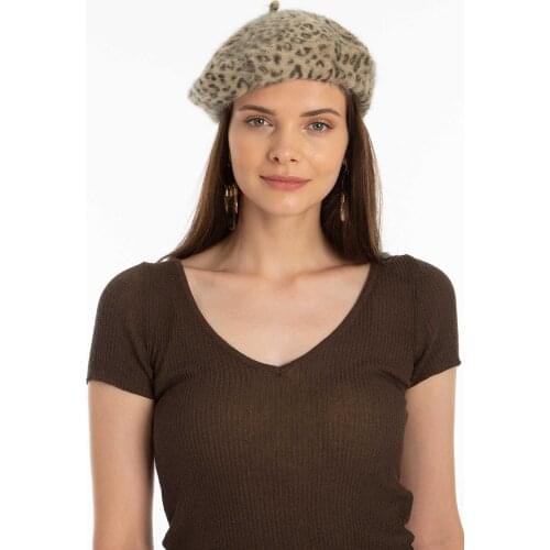 Women Leopard Painter Beret