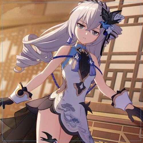 Irelia H Store Honkai Impact 3 Cosplay Bronya Zaych Cheongsam Cosplay Costume Dress for women