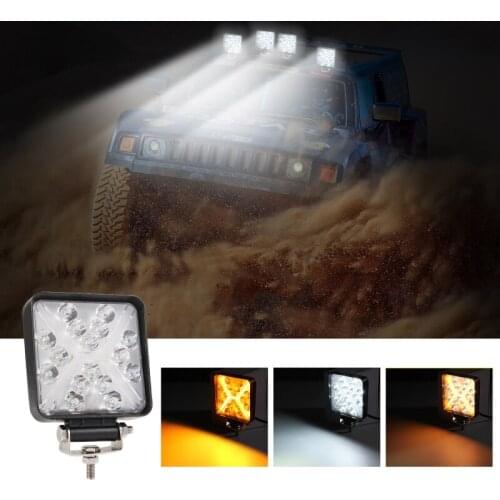 1pc LED Work Light 4inch 168W Flood Spot Beam Offroad SUV Fog Lamp Flicker Daytime Running Light White/Yellow Light DRL