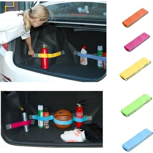 1Pcs Car Trunk Storage Device Velcro Hook and Loop Firm Adhesion Fixed Belt Solid Color Luggage Debris Fall-proof Velcro