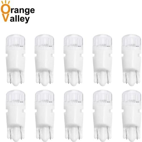 10Pcs T10 W5W 2 LED 194 168 Car Ceramic Interior Lights Wedge parking lights Bulbs for Cars Plate Light Auto Lamp DC 12V