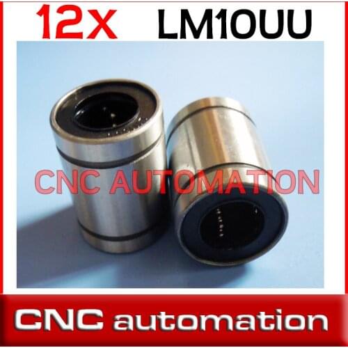 12pcs LM10UU for 10mm shaft 10x19x29mm Linear Ball Bearing Bush Bushing