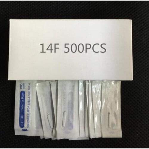 14 Flex Laminas Tebori 500pieces 14 pin Microblading Needles Permanent Makeup Eyebrow Tatoo Blade For Manual Tattoo Pen Machine