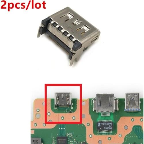 2pcs/lot HDMI-Compatible Port Socket Replacement Jack Connector for Sony Playstation 5 PS5 Controller Motherboard Repair W/ Code