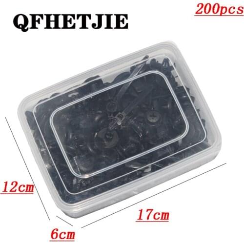 200PCS Universal Car Clips Mixed Fasteners Door Trim Panel Auto Bumper Rivet Retainer Push Engine Cover Fender Fastener Clips