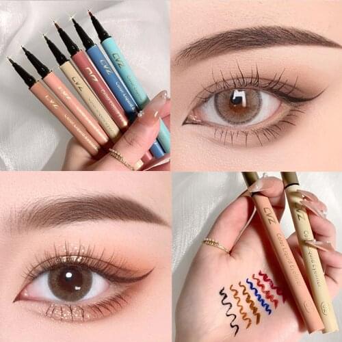 2021 Color Liquid Eyeliner Pen not Smudged Rarely Fine Waterproof Sweatproof Long Lasting Soft Tip Eye Makeup