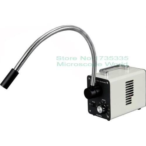 30W LED Fiber Optic Single Gooseneck Light Microscope Illuminator
