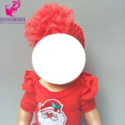 43cm new born baby doll flower headband for 18 inch girl doll hair band baby doll accessories