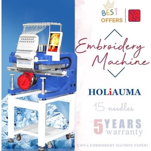 Tajima type high speed computer embroidery machine 360*510 mm best DAHAO A15 single head embroidery machine for cap/tshirt/flat
