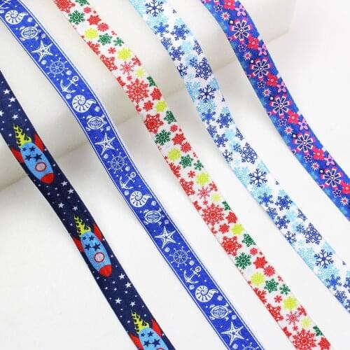 5yds,5/8" cartoon Fold Over Elastic Stretch Foldover FOE Elastics for Hair Ties Headbands DIY handmade Accessories,E-20421-632