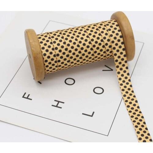 50 Yards 16mm Skin Black Dot Printing Elastic Bands DIY Hair Decoration Elastic Bands Rubber